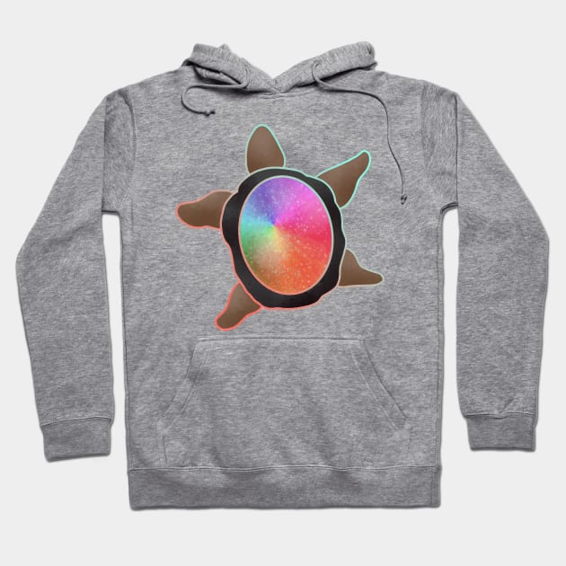 Pride Flag Space Turtle Philly Rainbow Flag Hoodie by nhitori